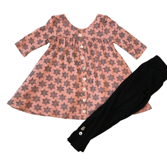 Omi Jo Well Dressed Wolf Childhood Tunic Starflake & Leggings Set 2Y